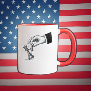 Power to the People Political Coffee Cup, Pawn Topples King Mug