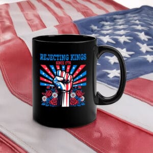 Pro-Democracy Resistance Coffee Cup, Rejecting Kings Since 1776 Mug