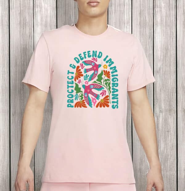 Pro-Immigrant Social Justice Tee, Human Rights Floral Shirt