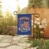 Vintage Patriotic American Yard Banner - FDT Design, Rejecting Kings Since 1776 Garden Flag