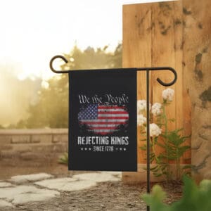We The People USA Banner, Rejecting Kings Since 1776 Patriotic Flag