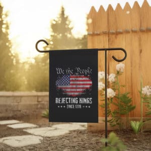 We The People USA Banner, Rejecting Kings Since 1776 Patriotic Flag