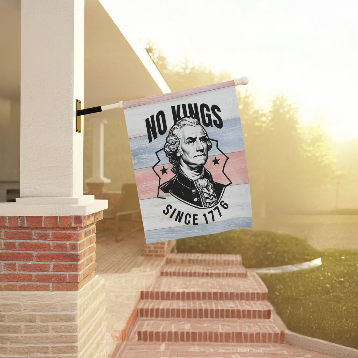 🇺🇸 no kings since 1776 garden flag