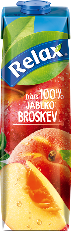 100% Jablko – broskev - 1000 ml Karton