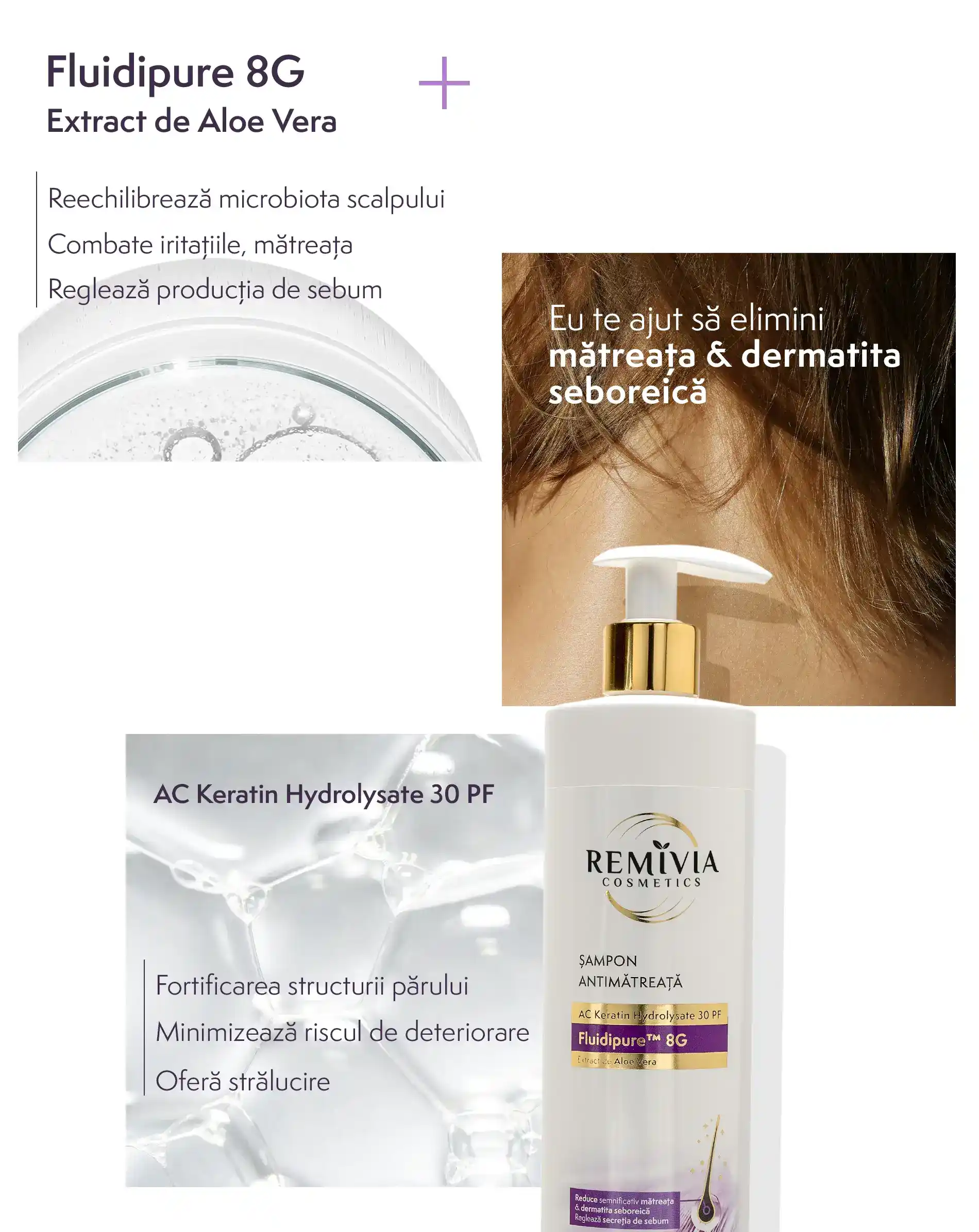Sampon antimatreata Remivia Cosmetics