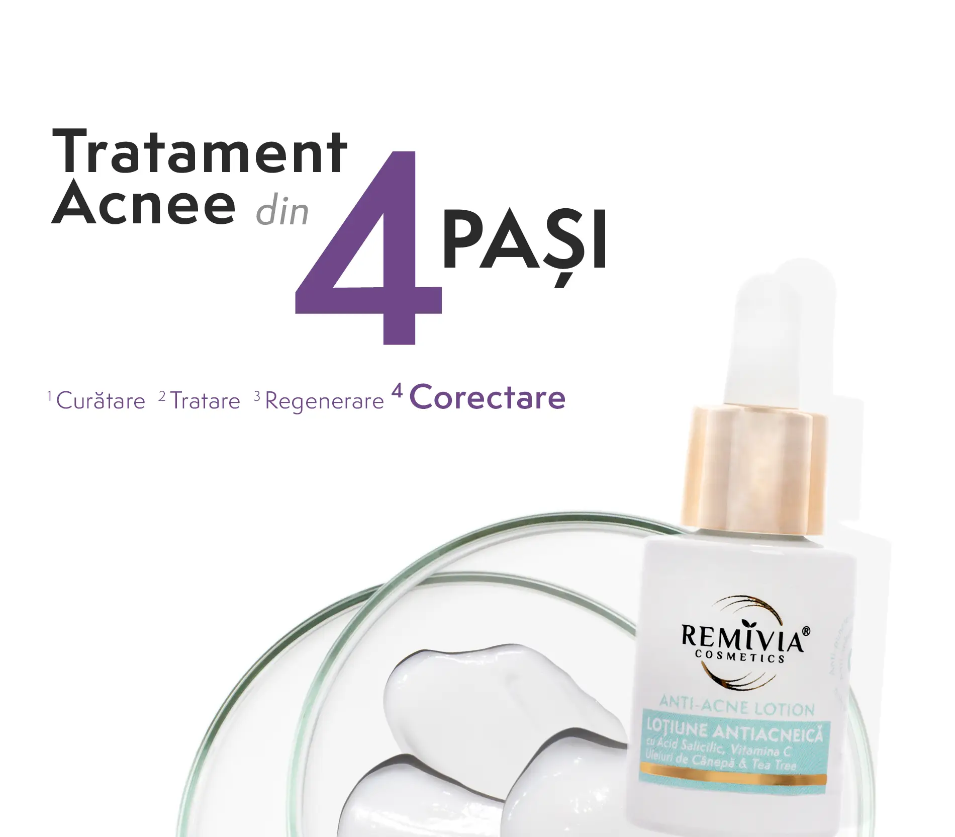 Lotiune antiacneica cu acid salicilic Remivia Cosmetics