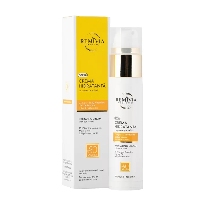 Cremă de fata SPF 50 UVA UVB Protectie solara Remivia Cosmetics