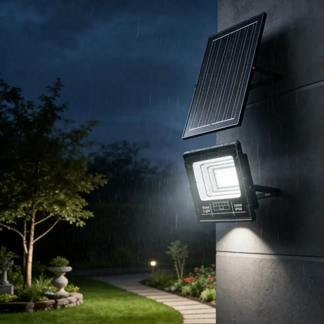 high power solar flood light for rural road outdoor lighting
