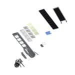 Exploded view of a solar surveillance light.