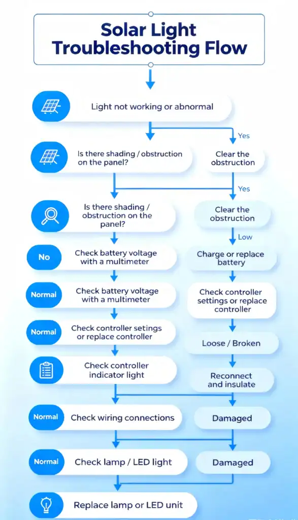 Common Fault Quick‑Troubleshooting Flowchart