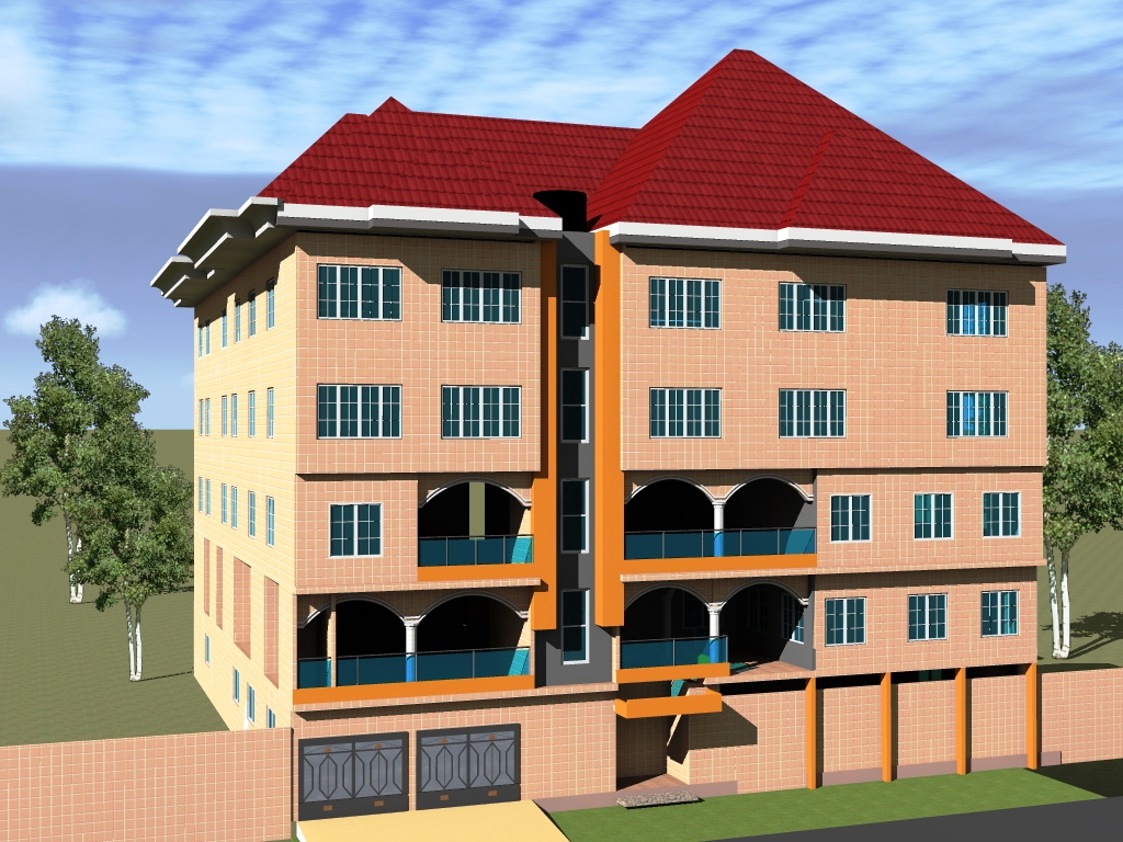 Résidence Sainte Catherine, bâtiment résidentiel moderne avec balcons et garage souterrain.