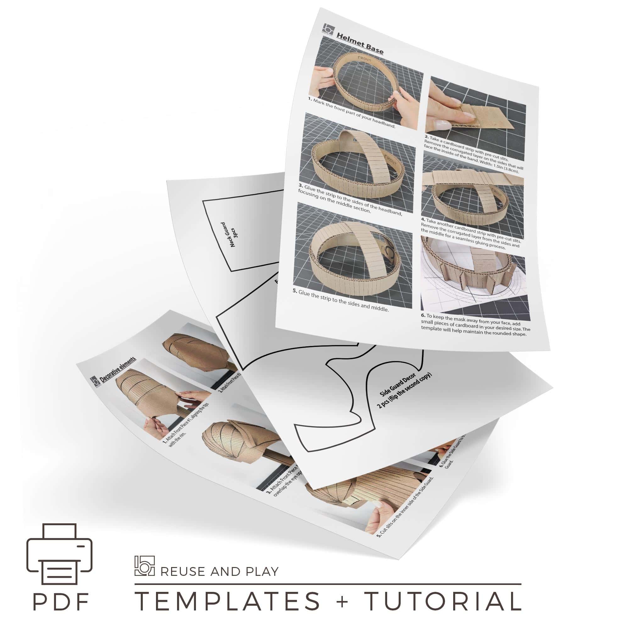 Knight Helmet Template Tutorial Reuse and Play