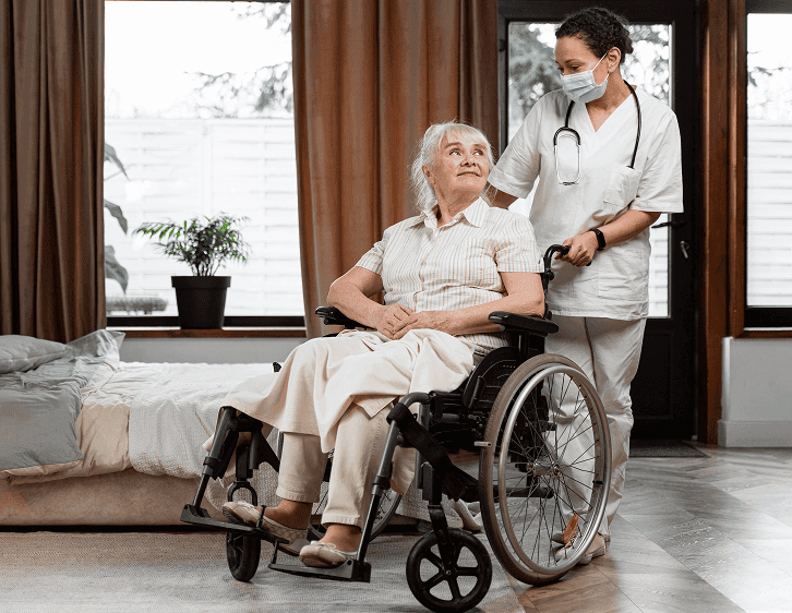 doctor talking with her elder patient 1 1