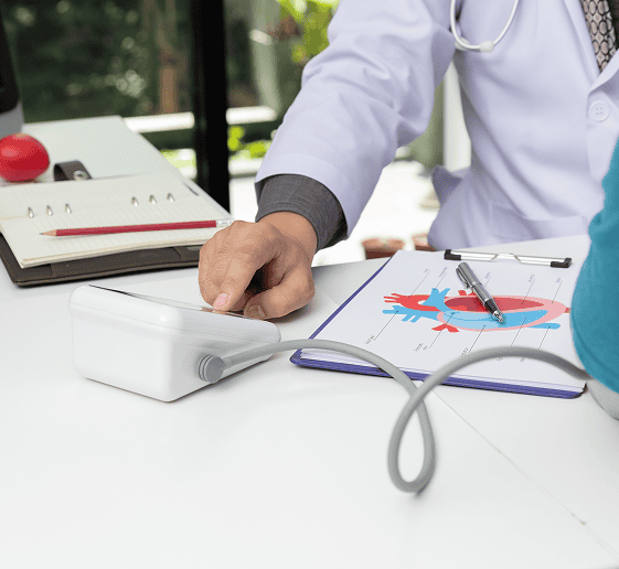 midsection doctor checking patient blood pressure 1