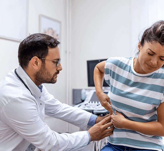 smiling nutritionist advises young patient woman proper nutrition dieting 1 1