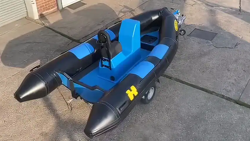 Humber Assault 4.3 m RIB top view @ RIBs ONLY - Home of the Rigid Inflatable Boat