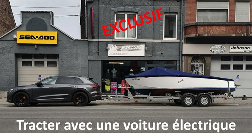 Traveling by a 100 Percent Electric Car Trailering a Boat @ RIBs ONLY - Home of the Rigid Inflatable Boat
