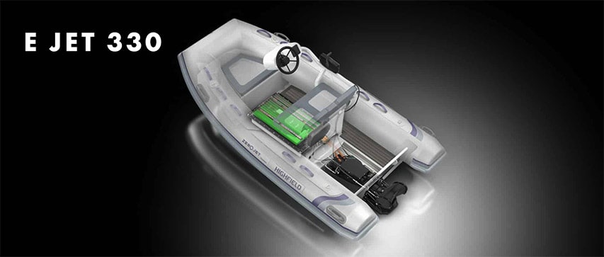 ZeroJet powered Highfield E Jet 330 electric RIB @ RIBs ONLY - Home of the Rigid Inflatable Boat