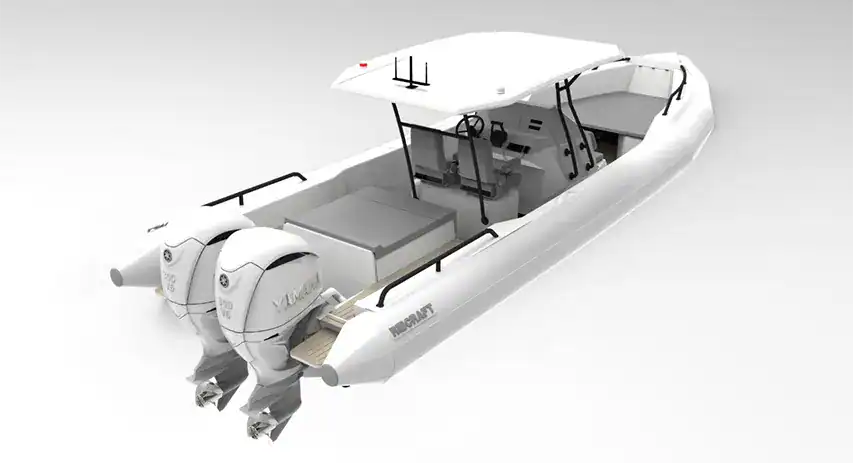 Ribcraft 950 Leisure (White)
with twin Yamaha 300hp V6 @ RIBs ONLY - Home of the Rigid Inflatable Boat