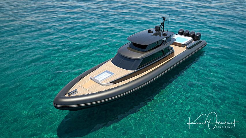 Maxi RIBs Karel's AI vision black @ RIBs ONLY - Home of the Rigid Inflatable Boat
