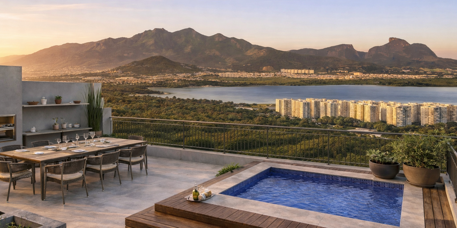 Ático Dúplex 3 Dormitorios en Barra da Tijuca | Vista Pedra da Gávea