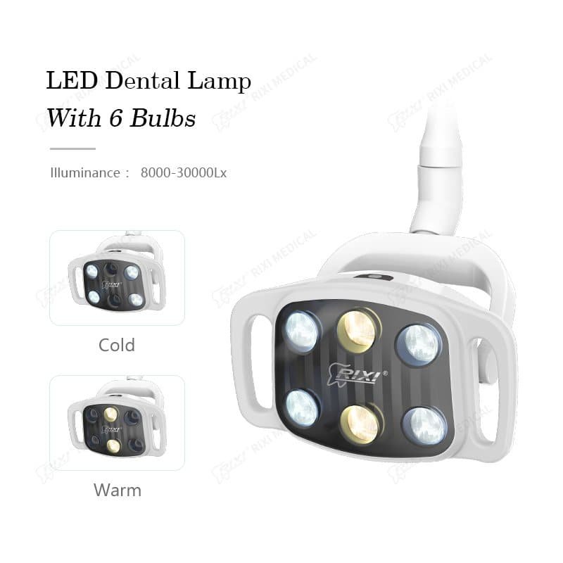 LED牙科手术灯多功能照明设备,提供冷暖两种光源选择,适用于牙科诊疗场所 | Rixi Medical.