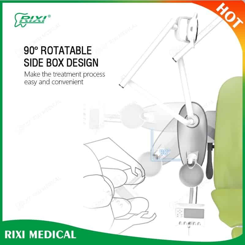 90度可旋转侧箱设计，简化治疗流程，提升操作便利性.