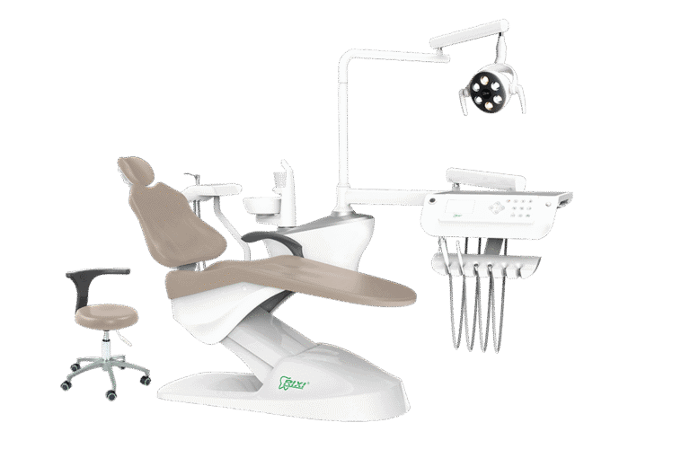 便携式牙科诊疗椅，配备多功能牙科设备，适用于专业牙科护理与治疗。.