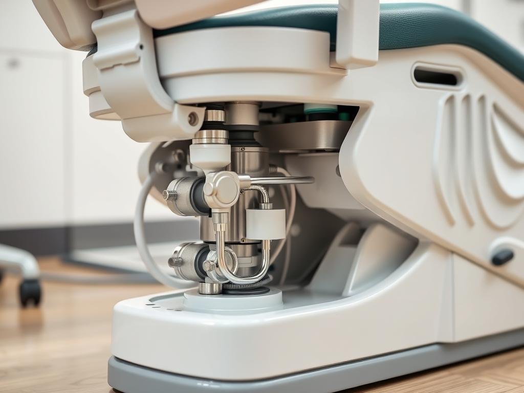 Dental chair with hydraulic base system