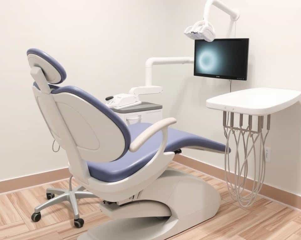 Specialized orthodontic dental chair with fixed base