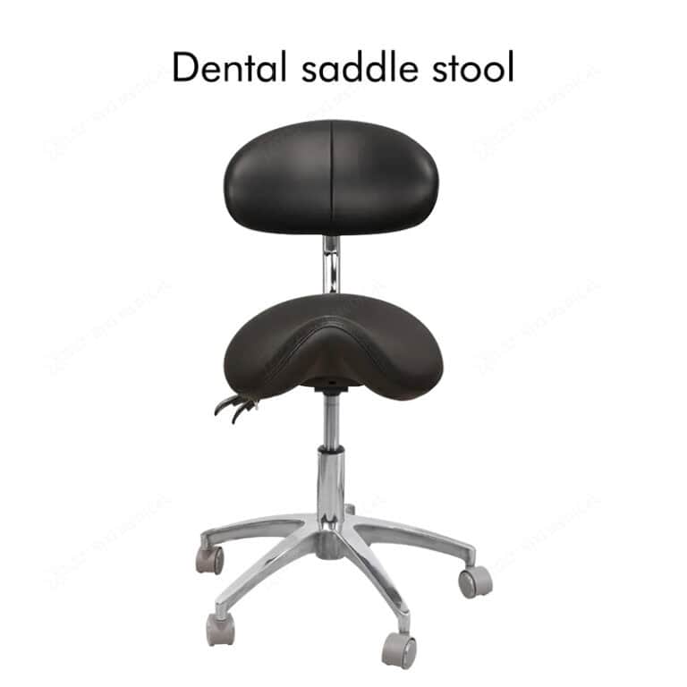 black dental saddle stool main image 1