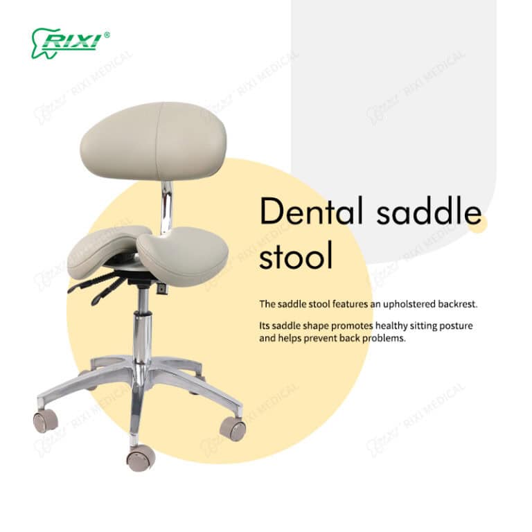 dental saddle stool with backrest main image 1