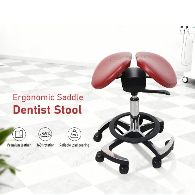 ergonomic saddle dentist stool main image 1