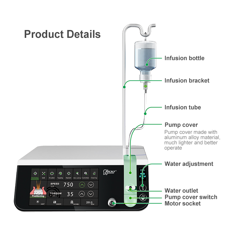 Green Dental Implant Motor System with Irrigation Pump main image 2