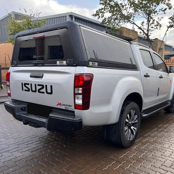 Stainless steel canopy customized for ISUZU pickup trucks, providing durable and stylish coverage for vehicle cargo or equipment.
