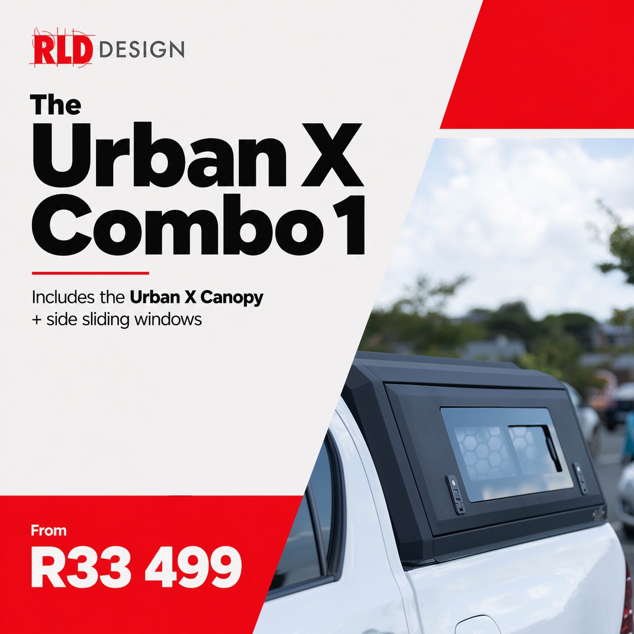 Modern stainless steel canopies by RLD Design with side sliding windows, ideal for urban commercial spaces, featured in the Specials post.
