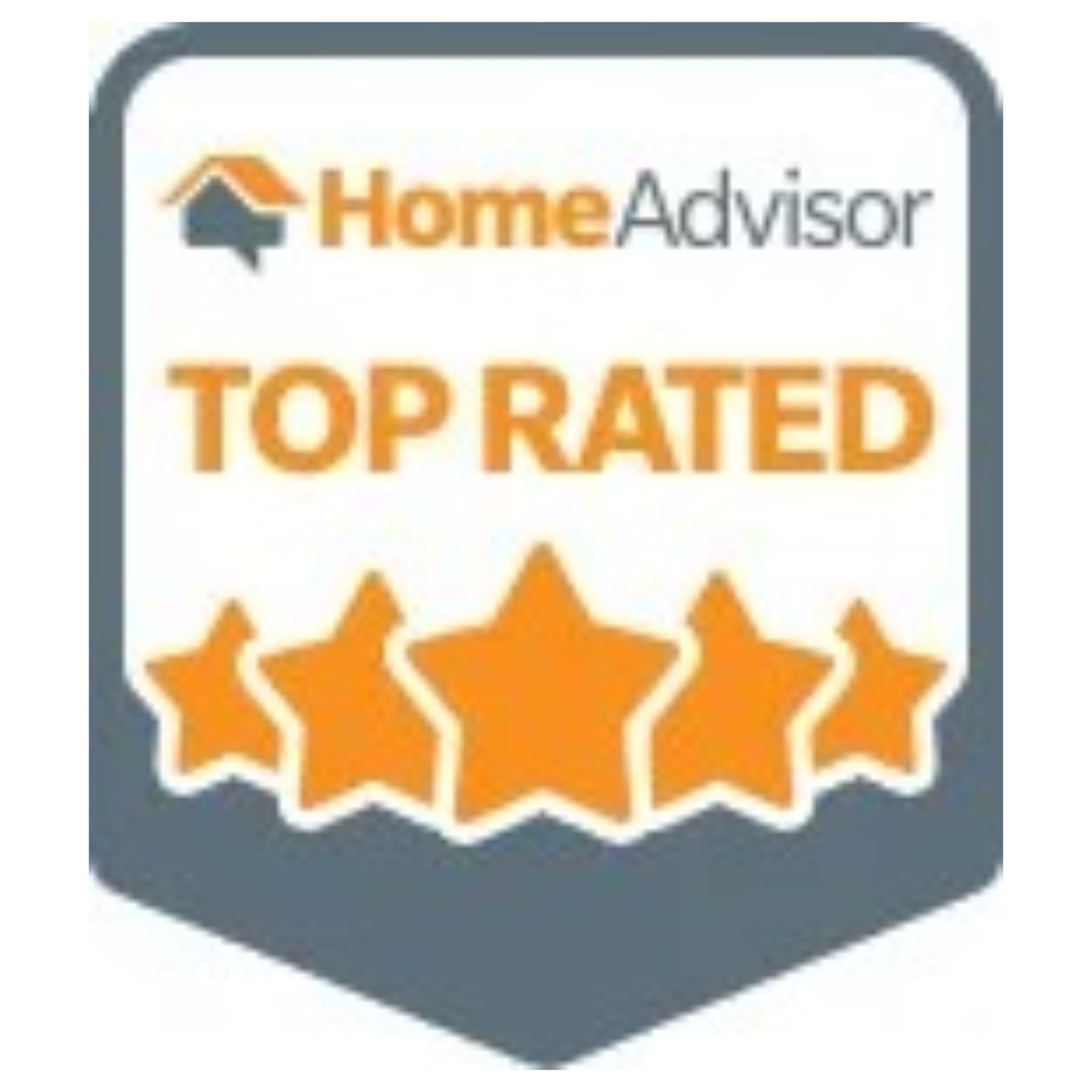 HomeAdvisor Top Rated contractor badge for Road Home Exteriors