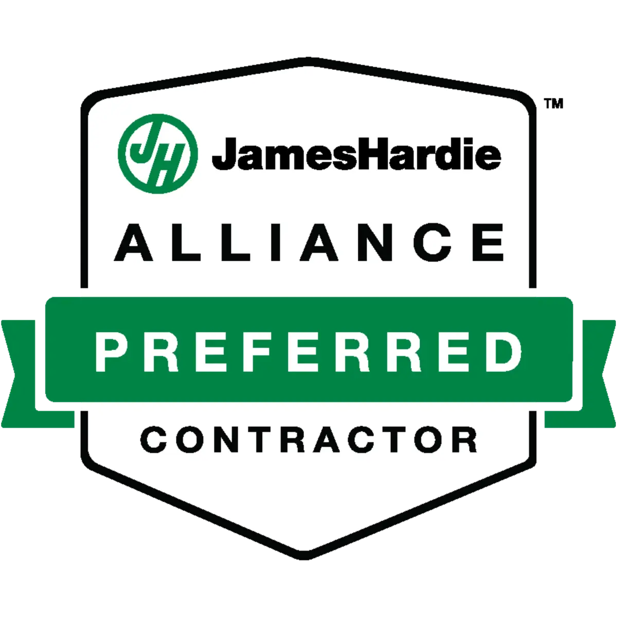 James Hardie Alliance Preferred Contractor badge earned by Road Home Exteriors