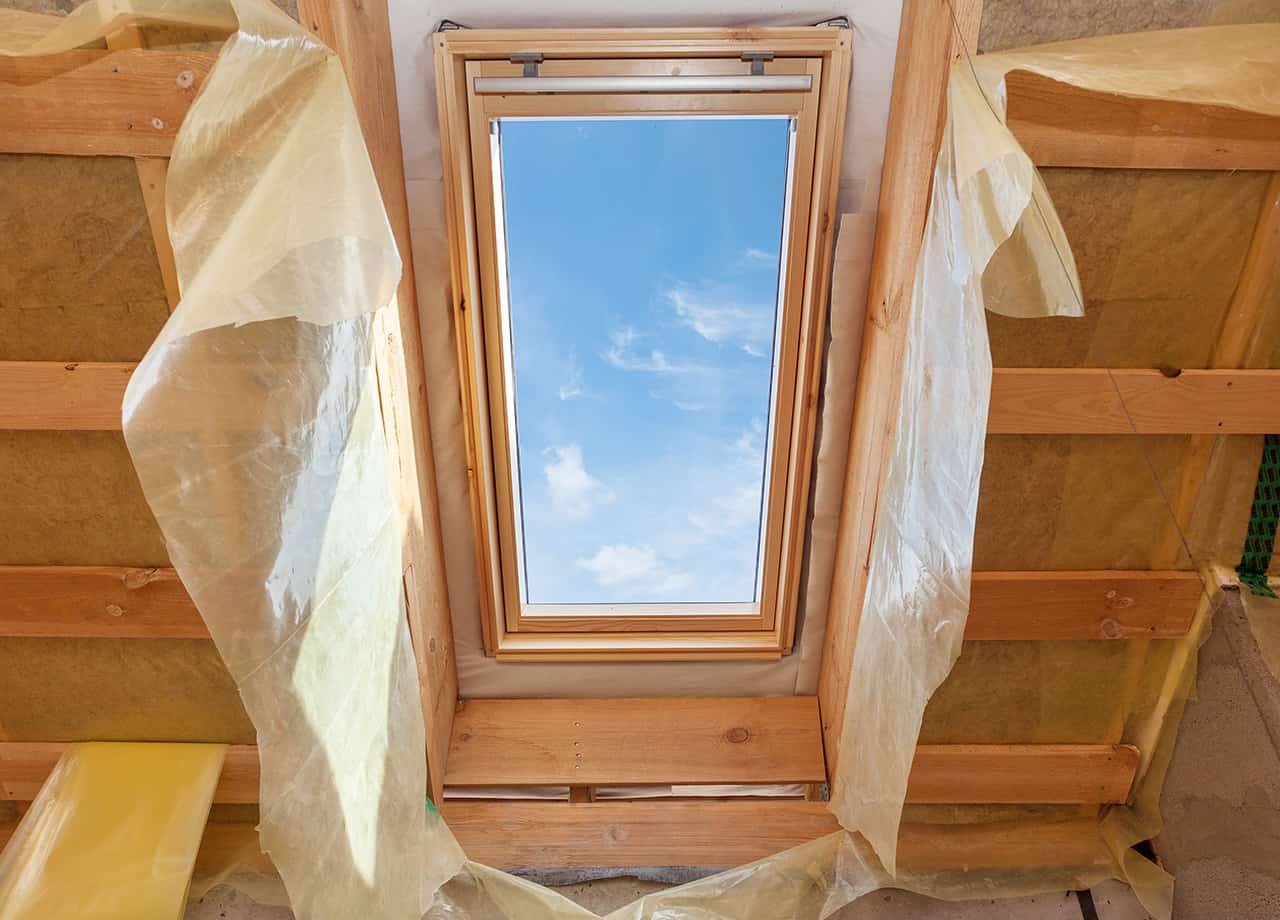 Image of a skylight that has been replaced by our contractors serving Milford OH and Cincinnati OH area