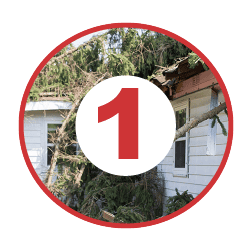 Step One Storm Assessment Roofing for Troops