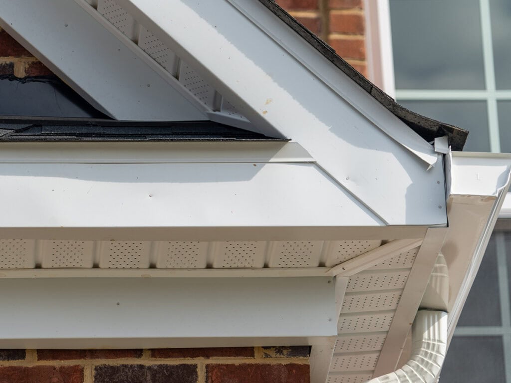 Gutter repair with roofing for troops