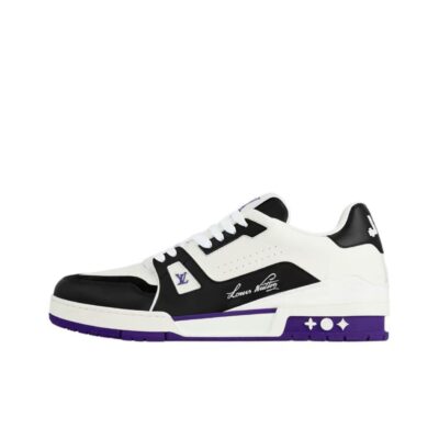 Louis Vuitton Trainer Purple Leather Low-Top Sneakers