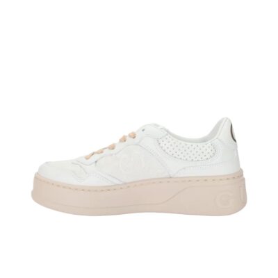Gucci Chunky B Double G Casual Low-Top Sneakers Women White