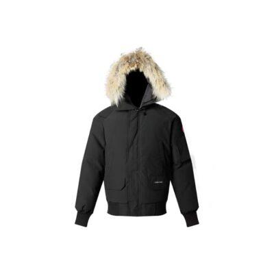 Canada Goose Chilliwack Red Label 01 Solid Waterproof Windproof Short Bomber Down Jacket Unisex Black