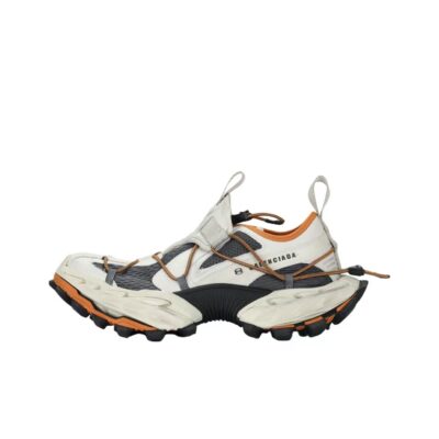 Balenciaga Hike Round-Toe Drawstring Low-Top Distressed Sneakers for Men