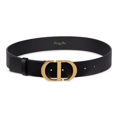 Dior MontaigneE Embossed Calfskin Belt Women Black