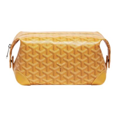 GOYARD Boeing Canvas & Calfskin Travel Toiletry Bag – Yellow