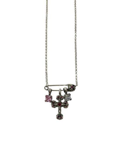 Chrome Hearts Gold Flame Cross Pendant Necklace