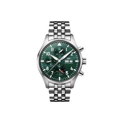 IWC Pilot’s Watch IW378006 – 43mm Green Dial Stainless Steel Bracelet