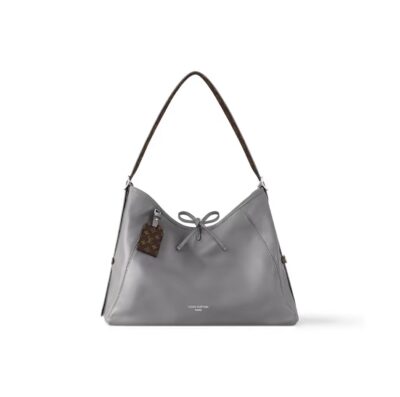 Louis Vuitton CarryAll Dark MM Lambskin Tote Bag Shark Grey